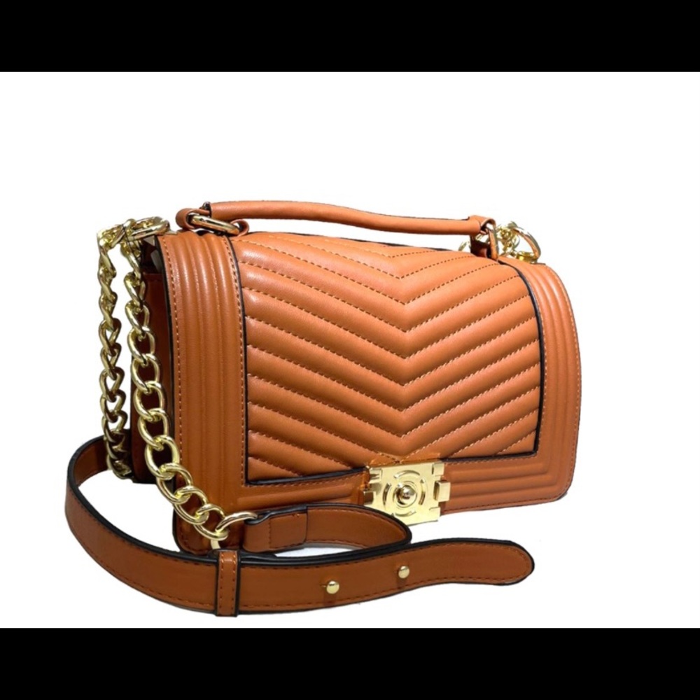 Plain Chevron Design Crossbody Bag